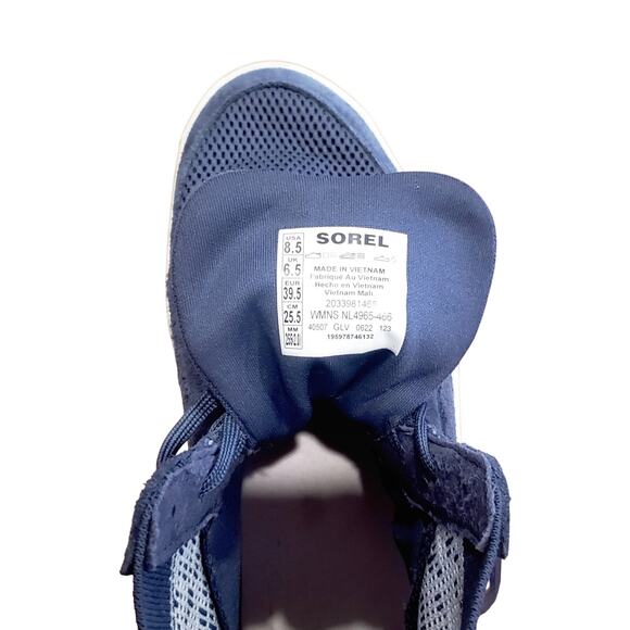 Sorel ONA 503 Knit Mid Sneakers Blue Women's Size 8.5 - Picture 9 of 9